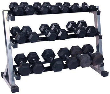 Progression 430-3 Tier Dumbbell Rack With Weights