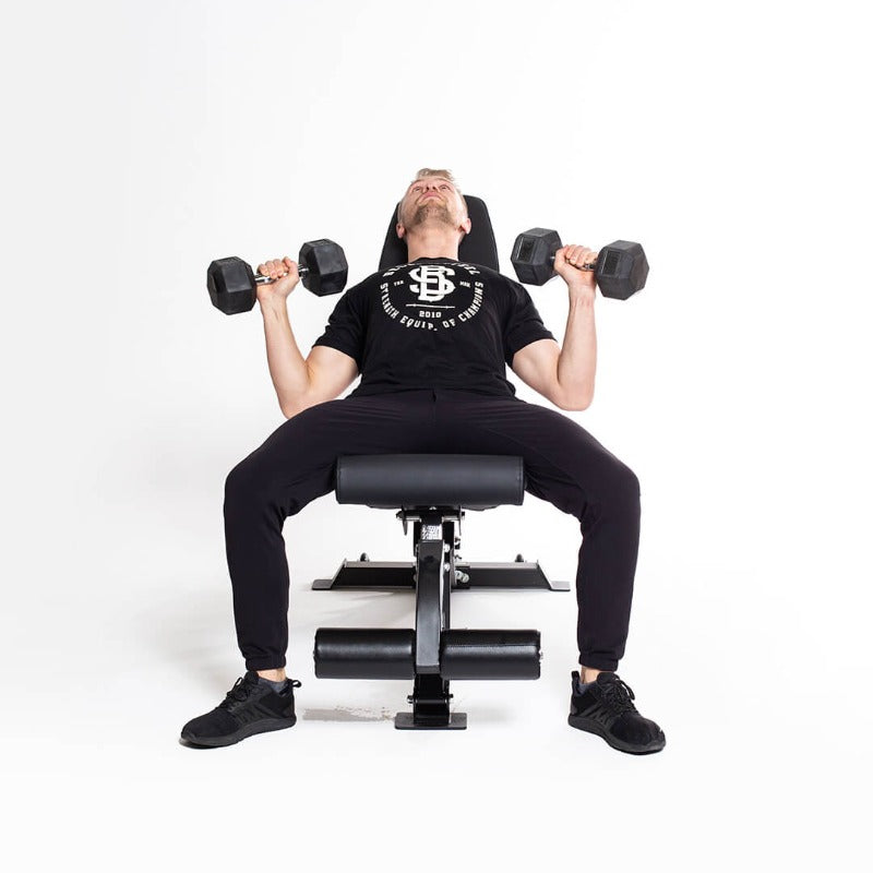 Bells Of Steel Rubber Hex Dumbbell Press