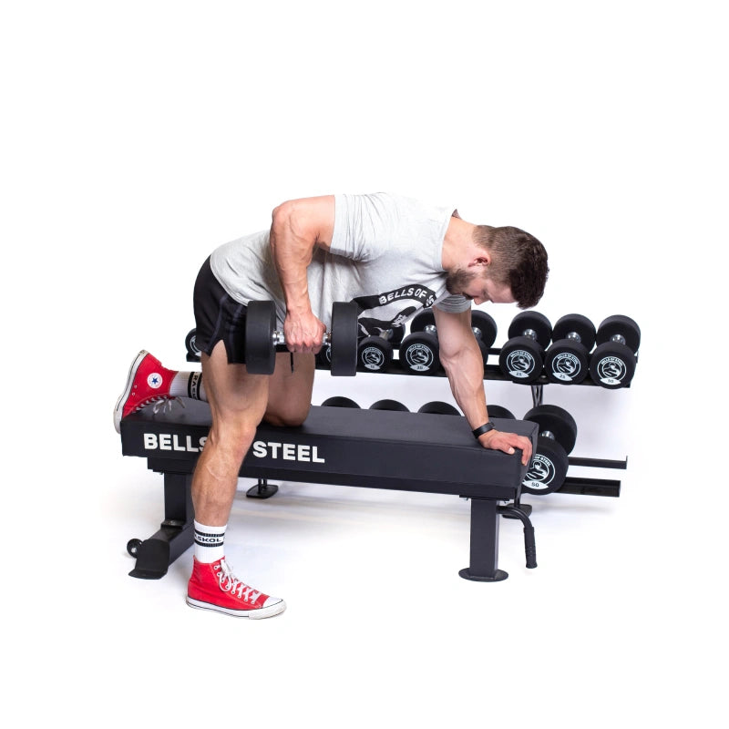 Bells Of Steel Urethane Commercial Dumbbell Row Male