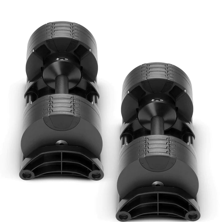 Nuobell Adjustable Dumbbells 550 Black Offset Stand View