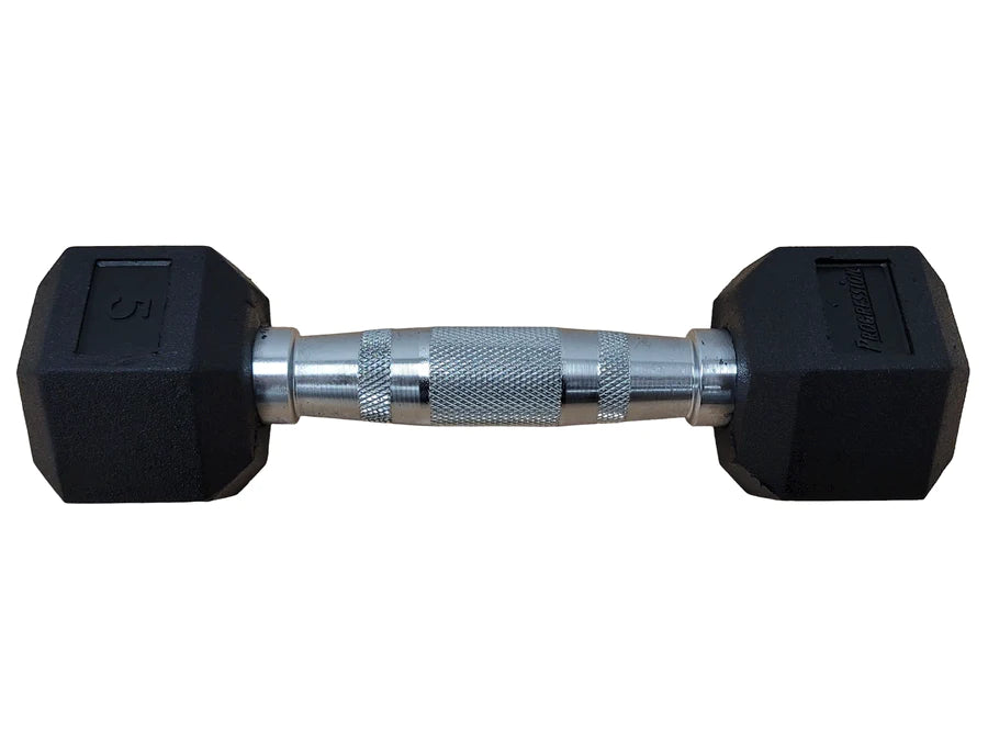 Progression Rubber Hex Dumbbell - Single 5lb