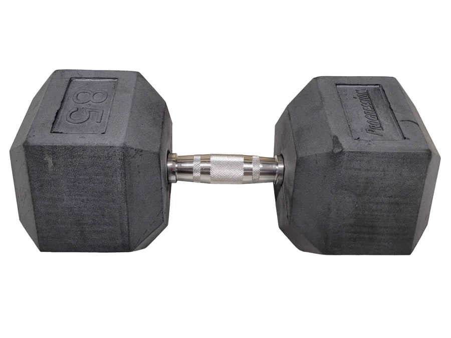 Progression Rubber Hex Dumbbell - Single 85lb