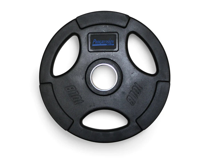 Progression Tri-Grip Olympic Rubber Plate 10