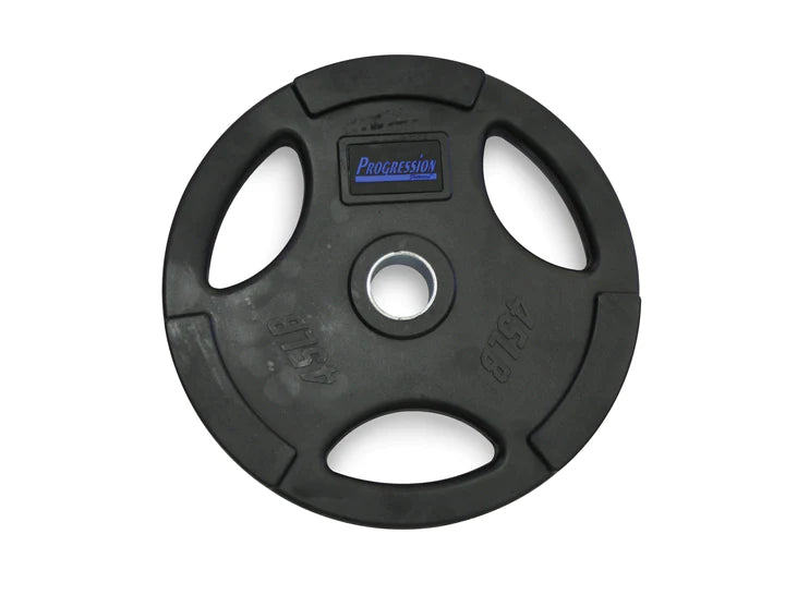 Progression Tri-Grip Olympic Rubber Plate 45