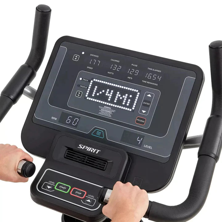 Spirit CU800 Upright Bike Control Panel View