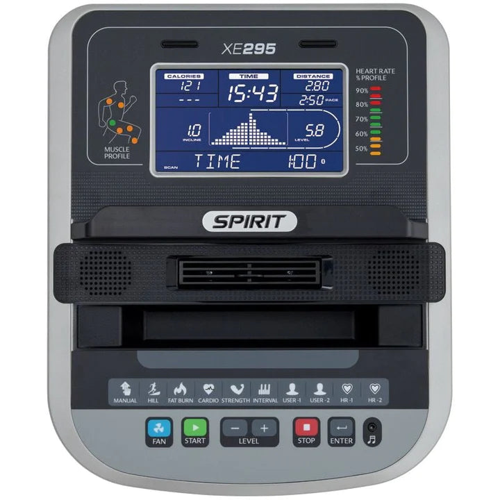 Spirit XE295 Elliptical Trainer Display View